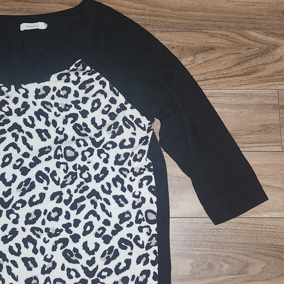 🔥Leopard Print Women's Top Mid-Sleeve Raglan Rayon - Picture 5 of 10